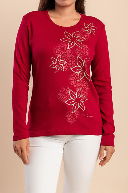 Maglia di cotone a maniche lunghe