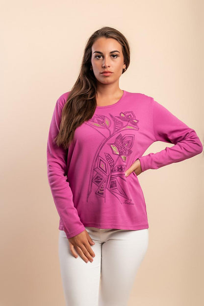 Langarmshirt aus Baumwolle