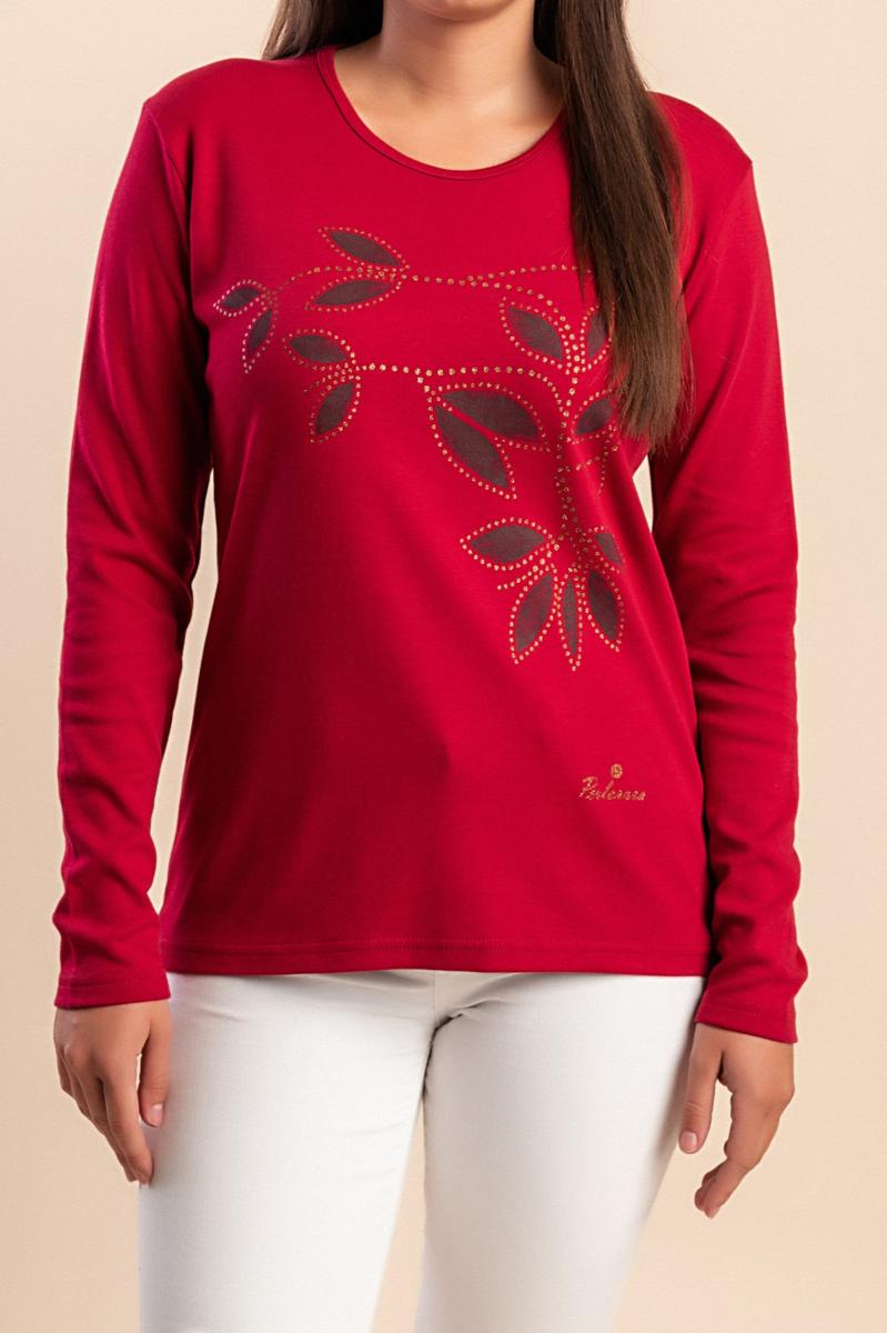 Cotton long-sleeve top