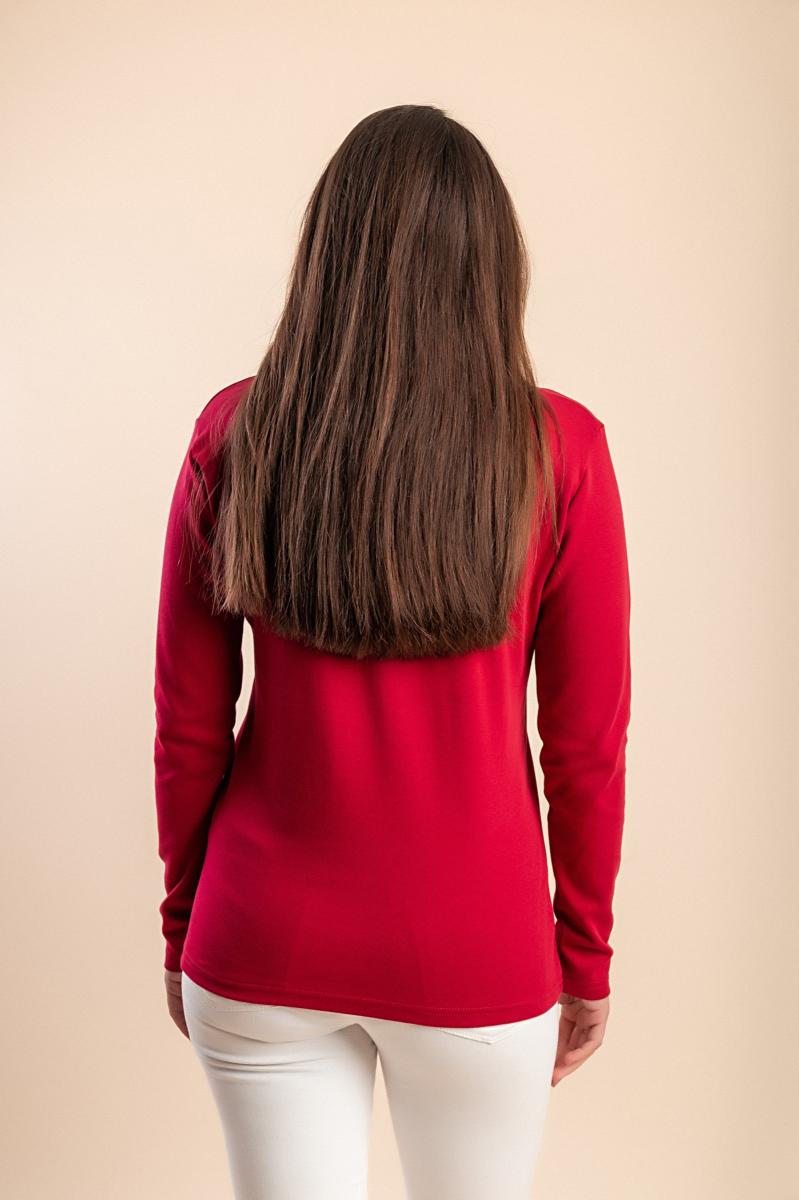 Cotton long-sleeve top