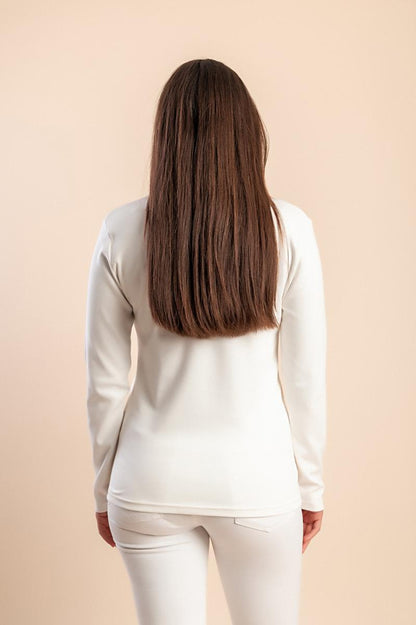 Cotton long-sleeve top