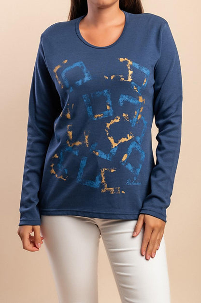 Long-sleeved cotton top