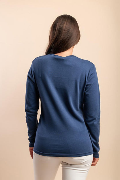 Long-sleeved cotton top