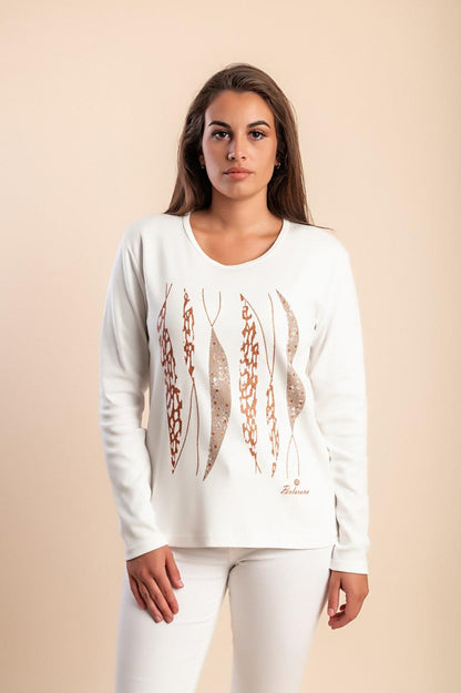 Maglietta di cotone a maniche lunghe