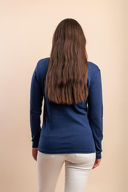 Cotton long-sleeve top