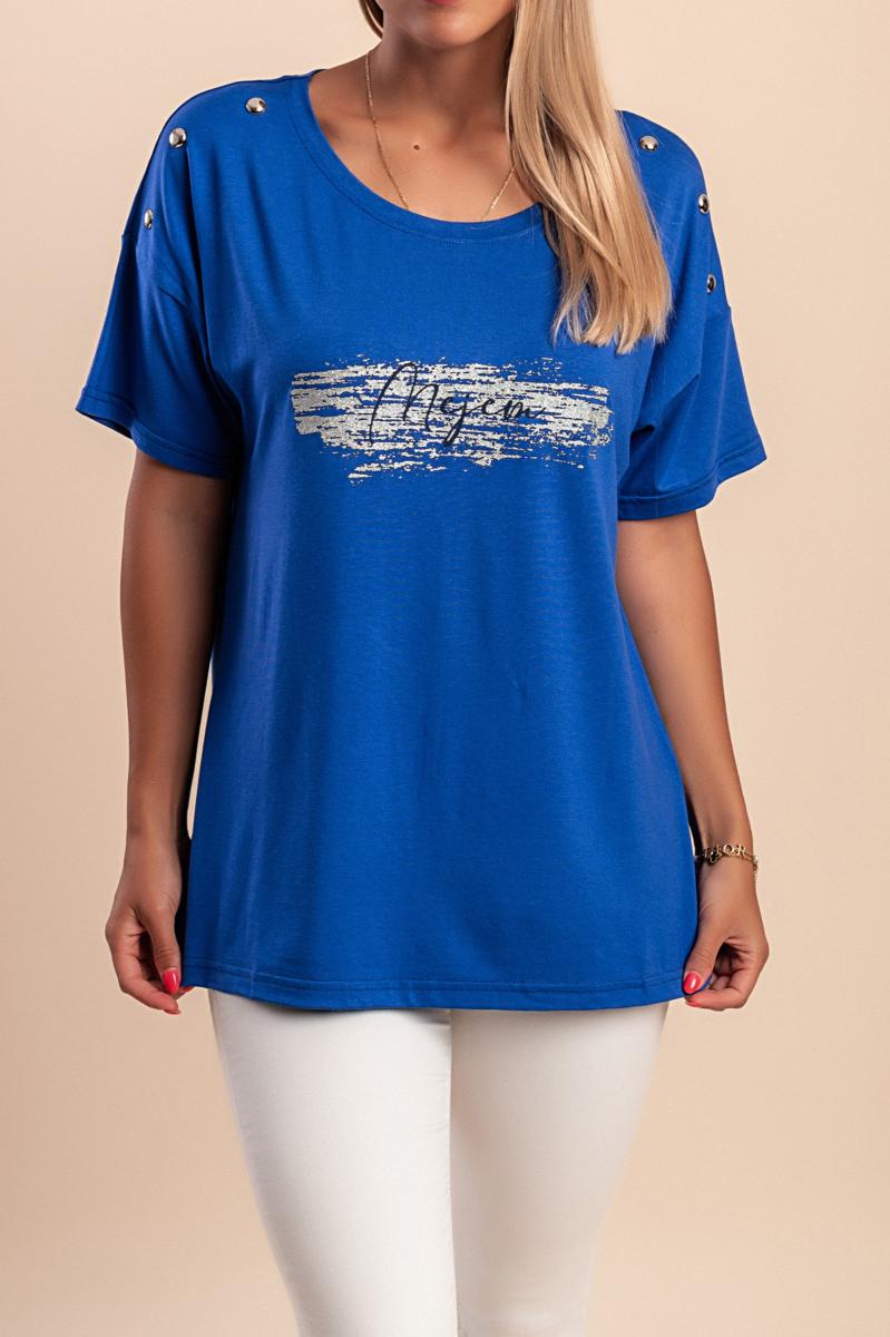T-shirt με διακοσμητικά τρουκ