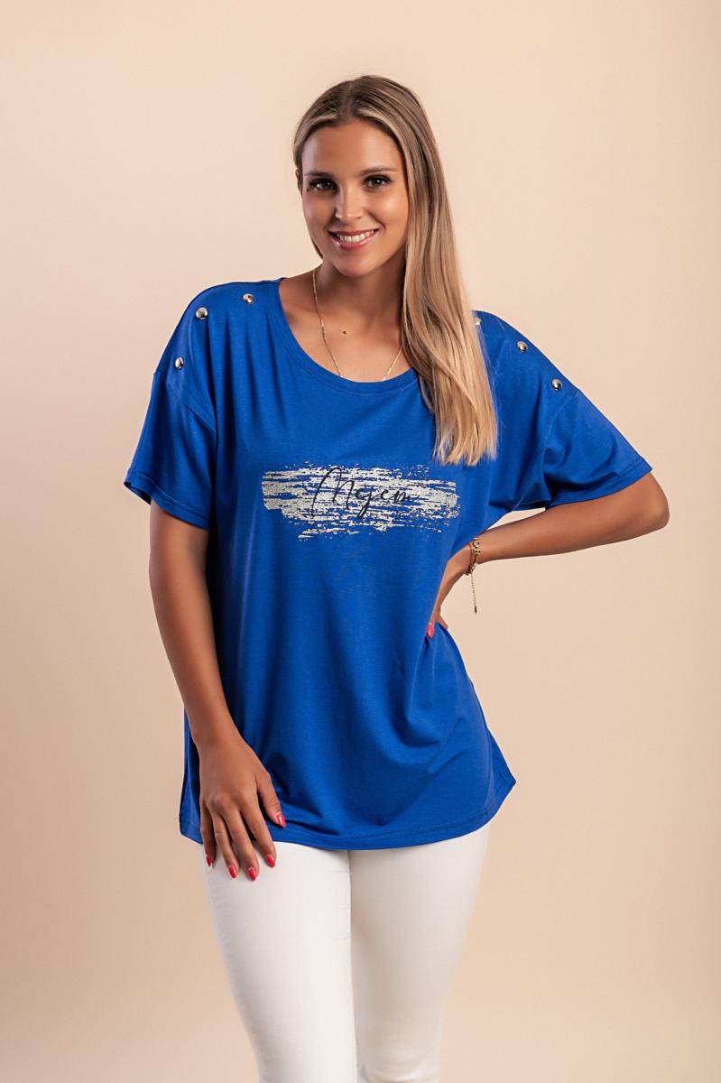 T-shirt με διακοσμητικά τρουκ