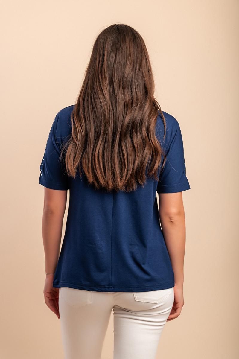 T-shirt με διακοσμητικά τρουκ