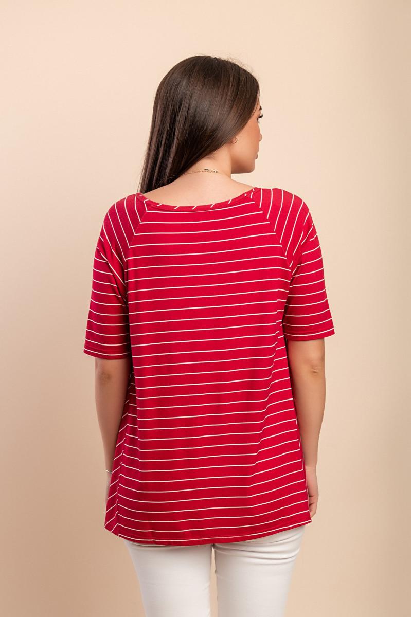 Tricou cu imprimeu în dungi