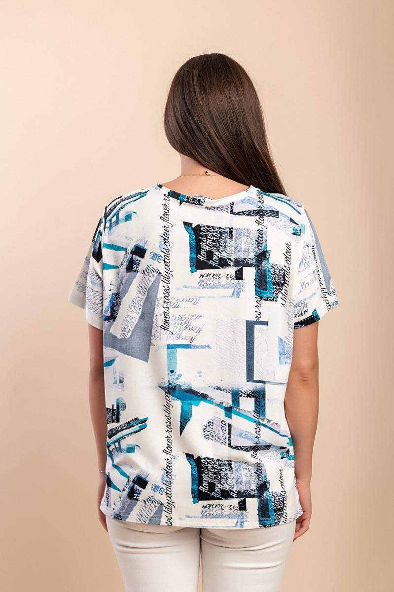 Tricou din vâscoză cu imprimeu