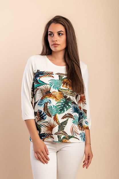 Printed 3/4 sleeve Top