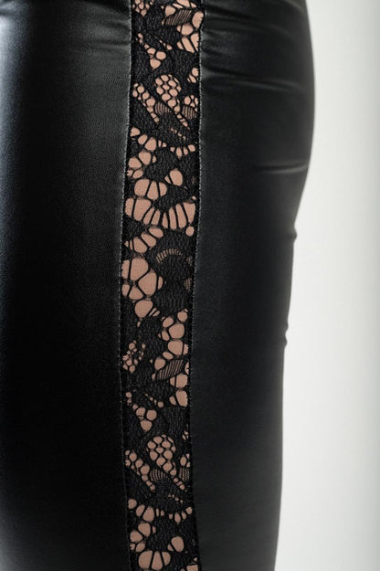 Leggings elegantes de piel sintética Margaretta