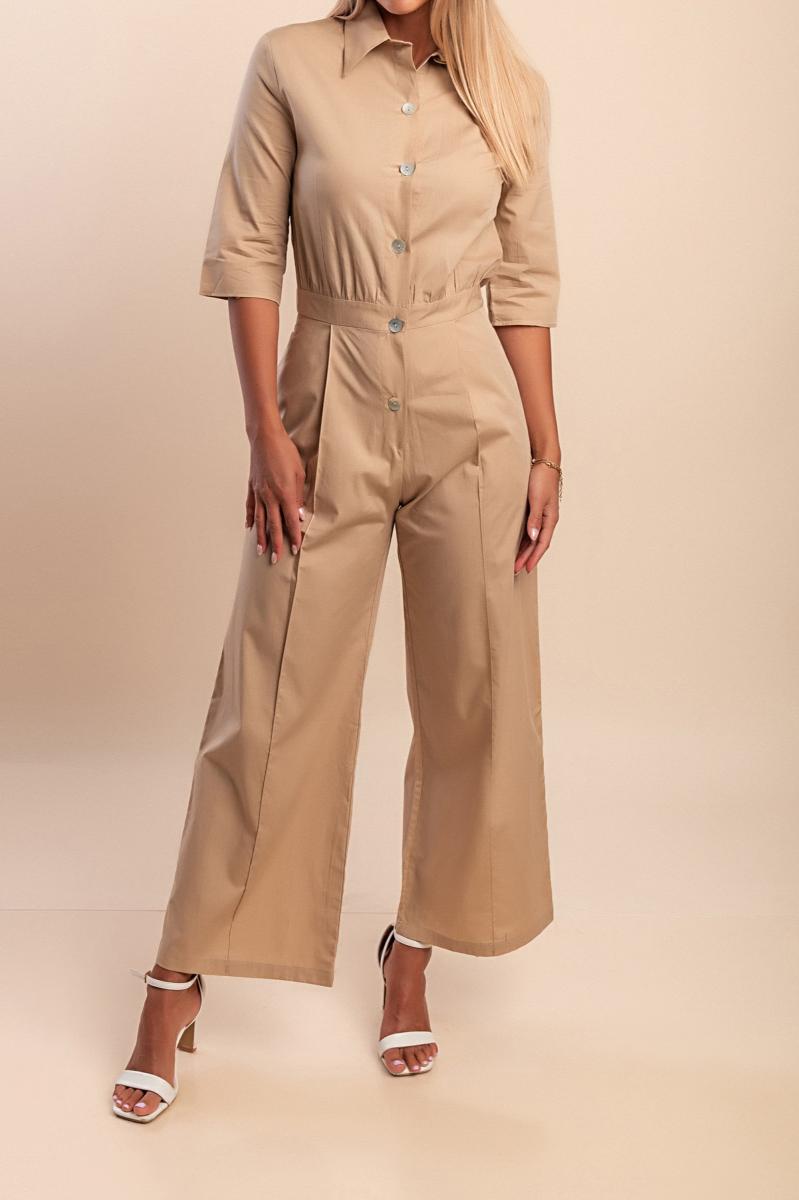 Cotton jumpsuit with buttons