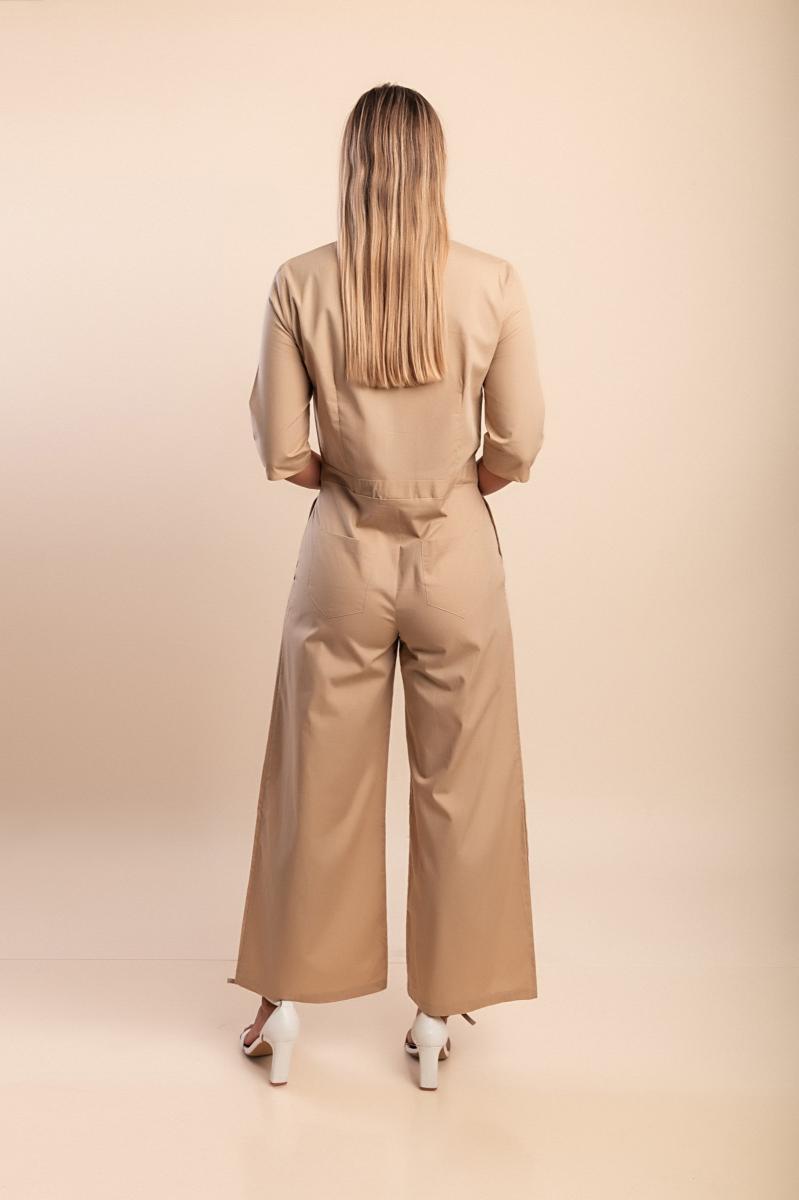 Cotton jumpsuit with buttons