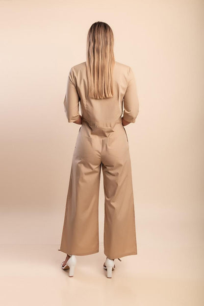 Cotton jumpsuit with buttons