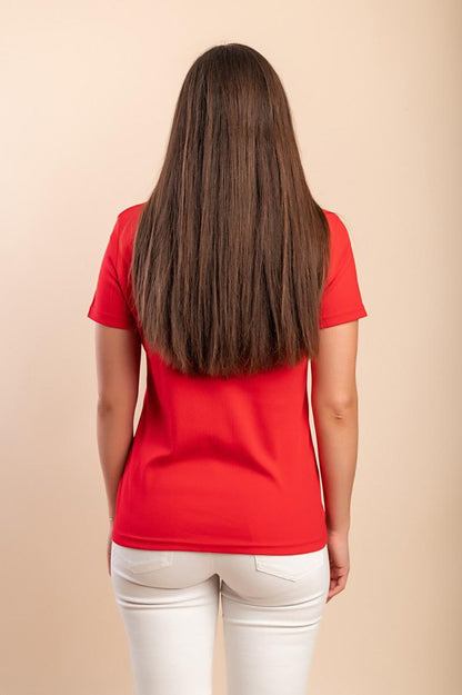 Cotton T-shirt with decorative detail