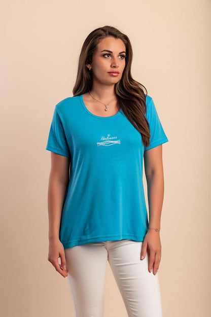 Tricou din bumbac cu detaliu decorativ