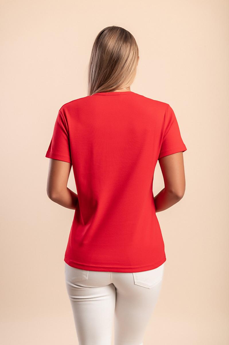 Tricou din bumbac cu detaliu decorativ