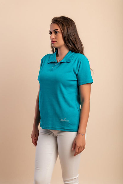 Tricou din bumbac cu guler