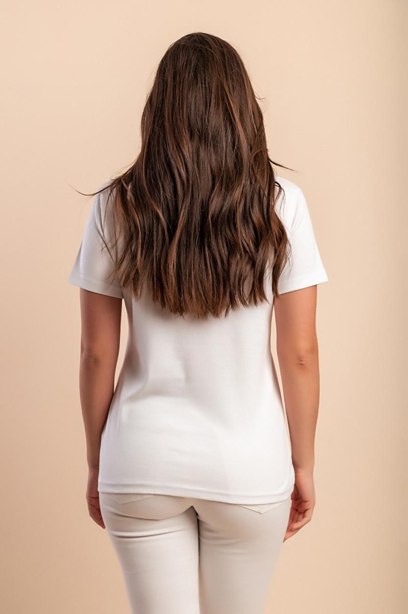 Tricou din bumbac cu guler