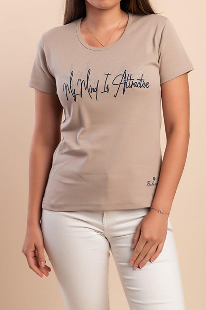 T-shirt de algodão com estampado