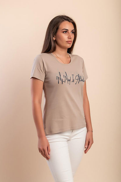 T-shirt de algodão com estampado