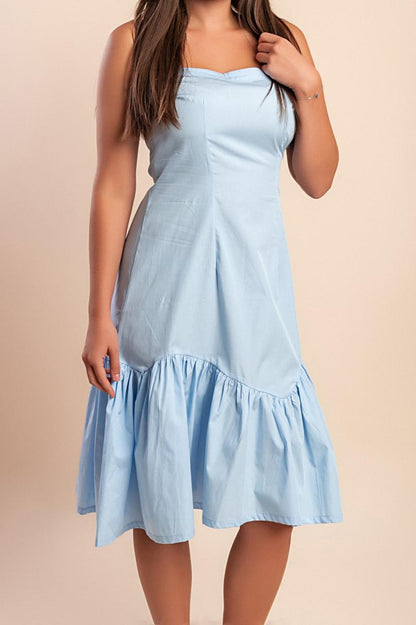 Midi-Kleid aus Baumwolle