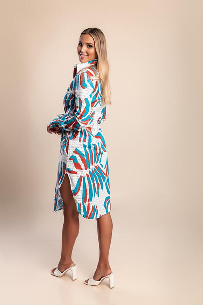 Hemdblusenkleid mit Print