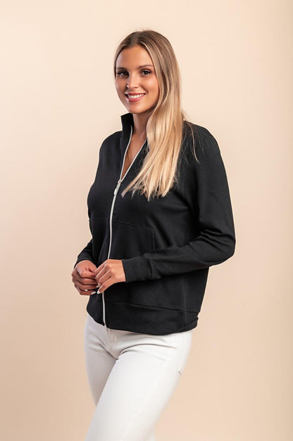 Sudadera de algodón con cremallera