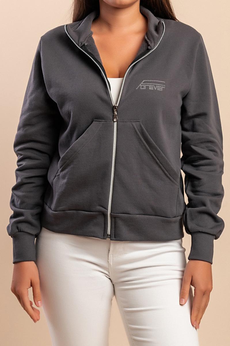 Katoenen sweatshirt met ritssluiting
