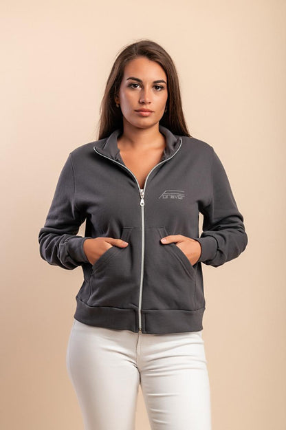 Katoenen sweatshirt met ritssluiting