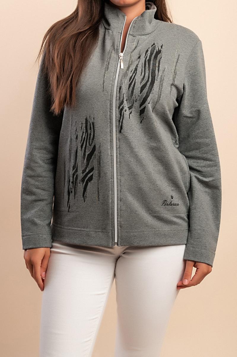 Cotton zip-up jacket