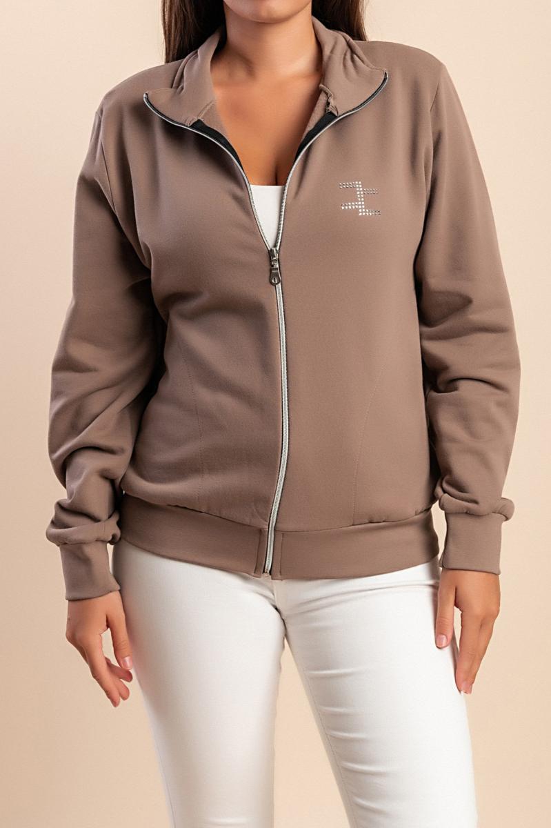 Cotton zip-up jacket