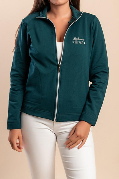 Cotton zip-up jacket