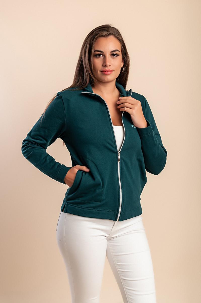 Cotton zip-up jacket