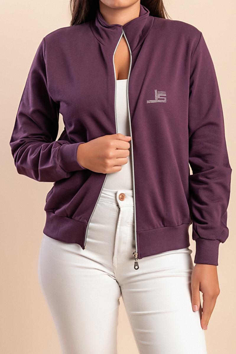 Cotton zip-up jacket