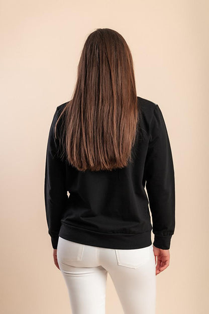 Cotton zip-up hoodie with print