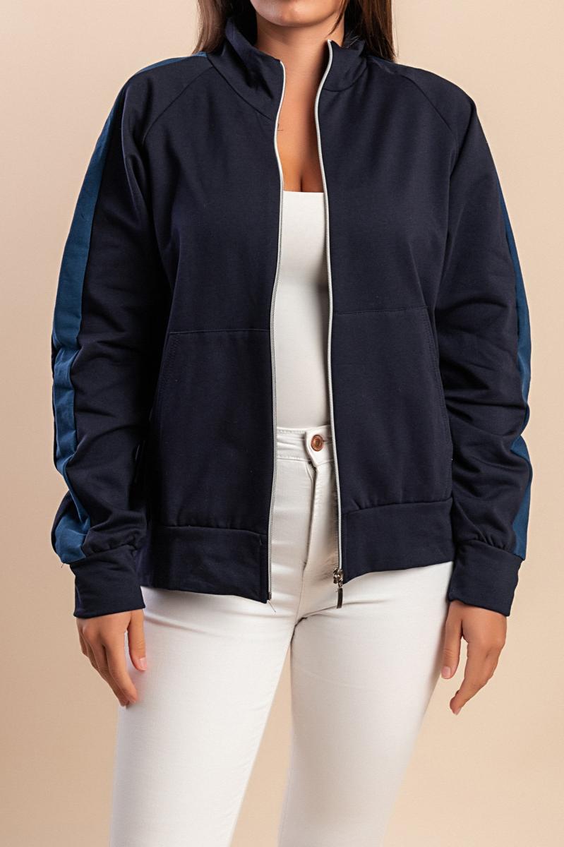 Cotton zip-up jacket