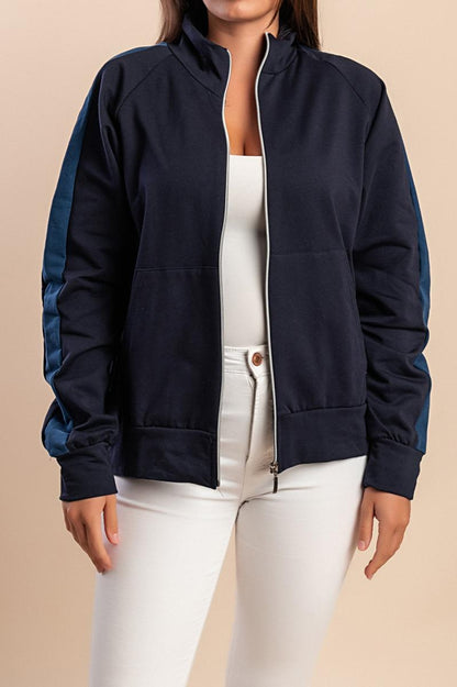 Cotton zip-up jacket