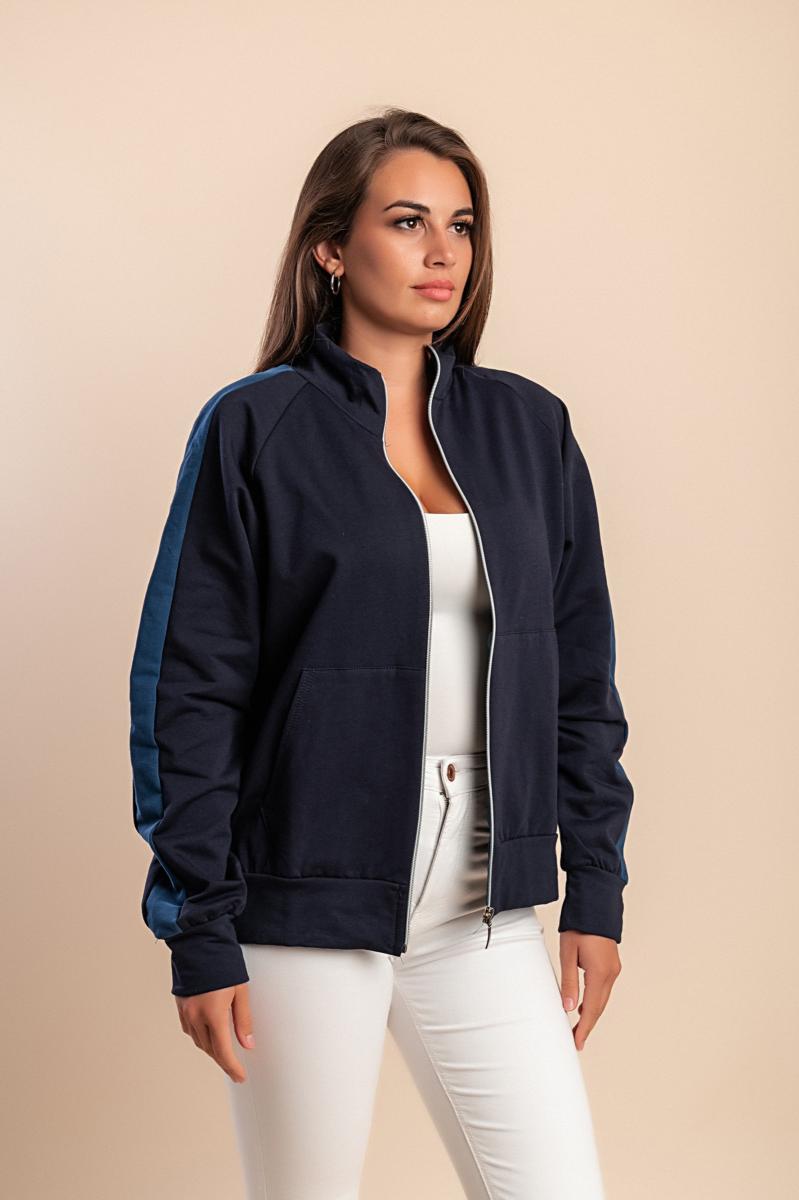 Cotton zip-up jacket
