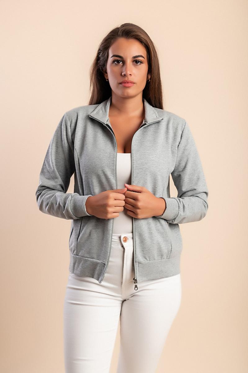 Cotton zip-up jacket