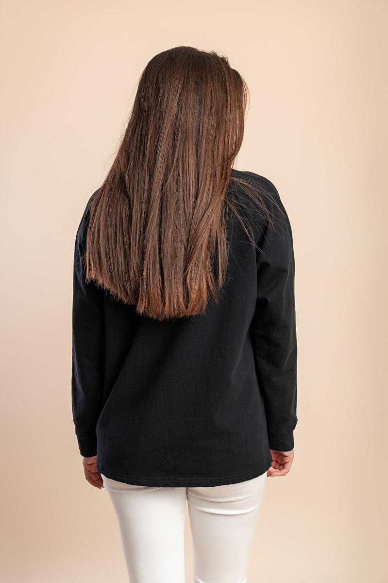 Cotton long-sleeve sweatshirt