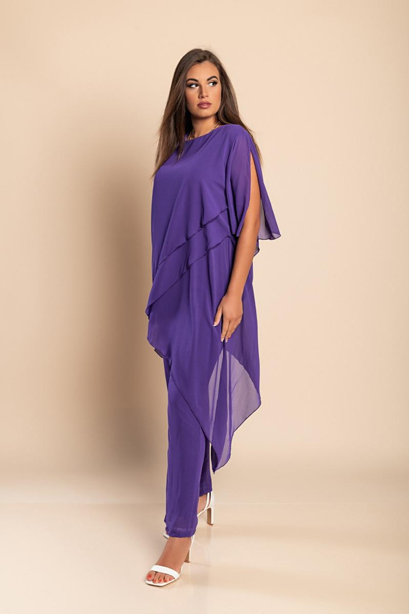 Completo Tunica Trasparente Elegante e Pantaloni Lunghi Claudette