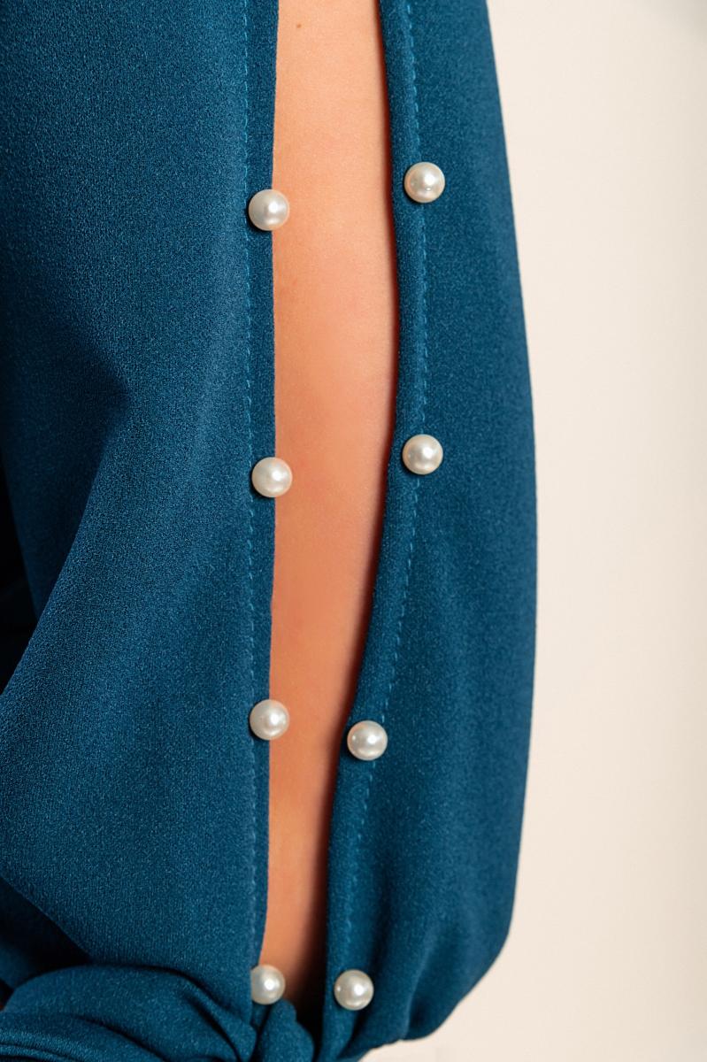 Mini Abito Elegante con Dettaglio di Perle Finte Candys