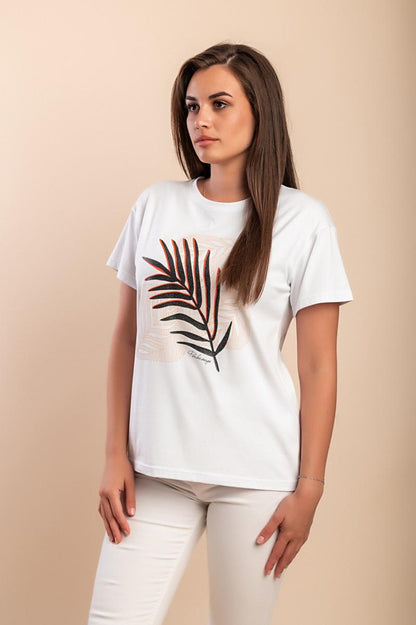 T-shirt in cotone stampata