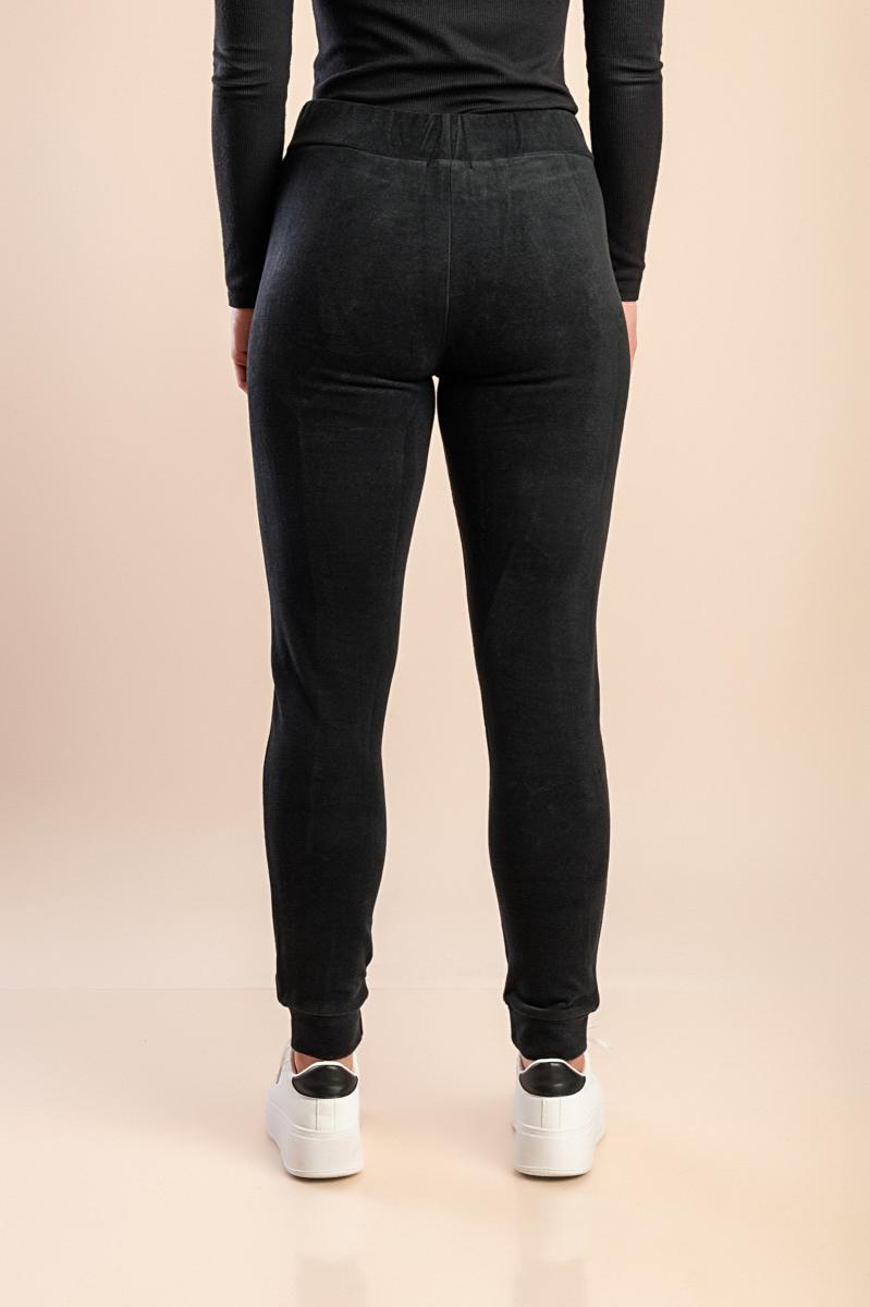 Pantaloni slim in velluto imitazione