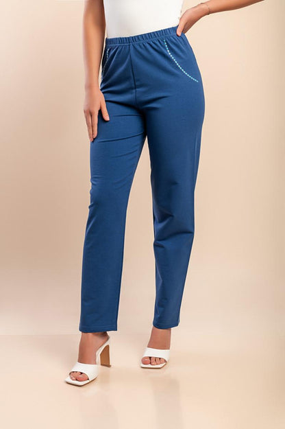 Pantalones de algodón con cintura elástica