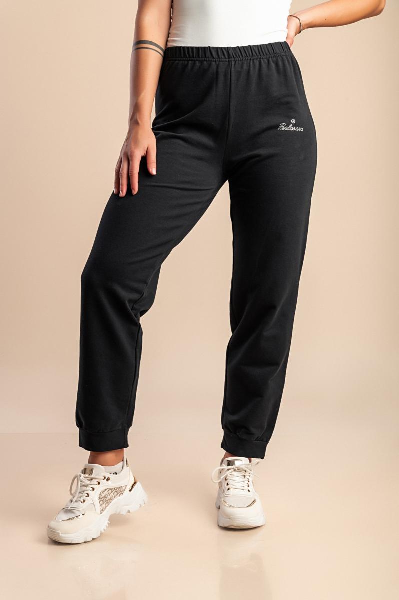 Pantaloni in cotone con elastico in vita