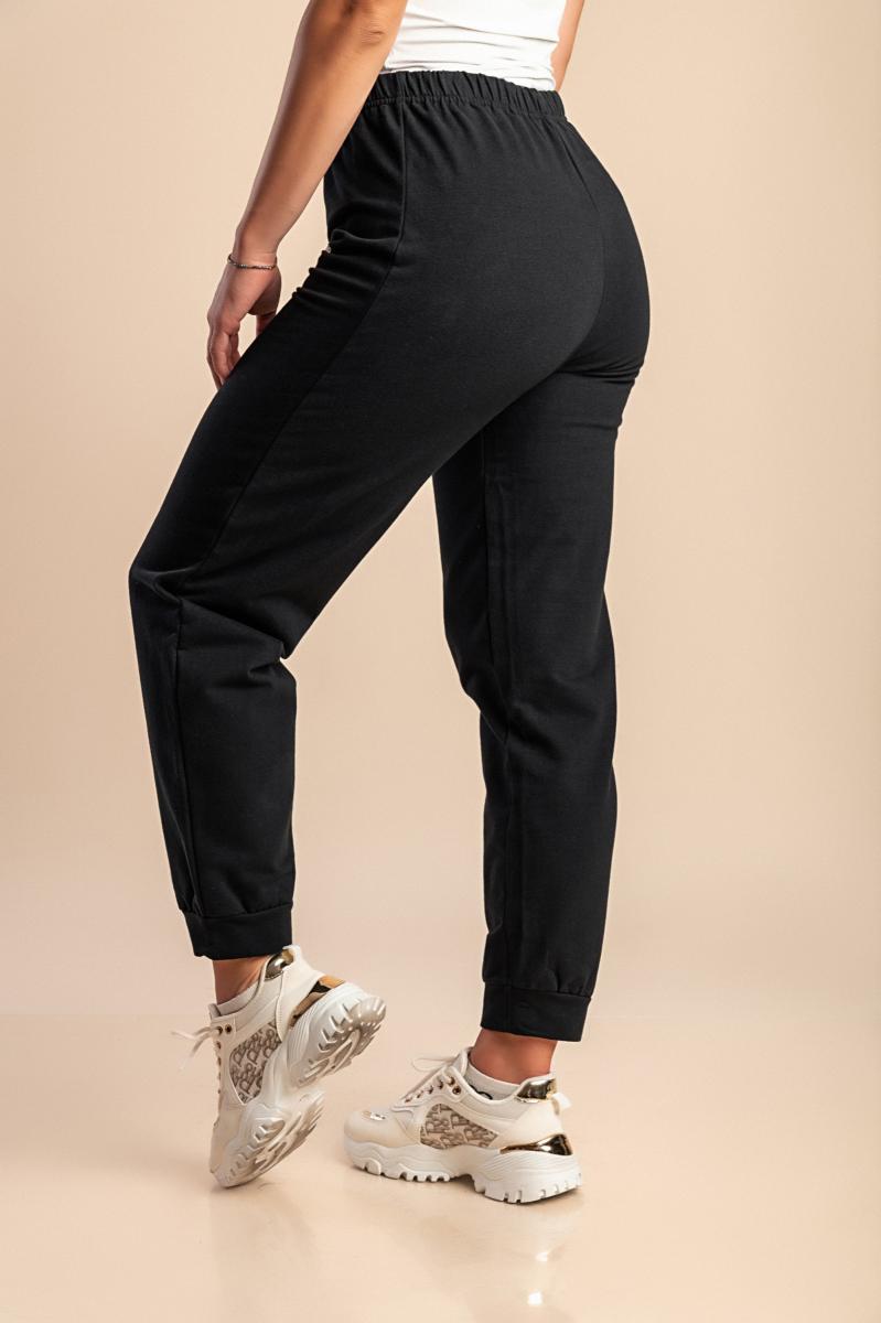 Pantaloni in cotone con elastico in vita