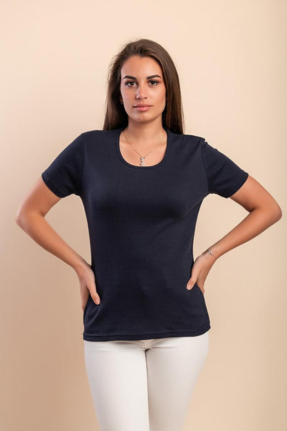 Tricou din bumbac cu decolteu rotund